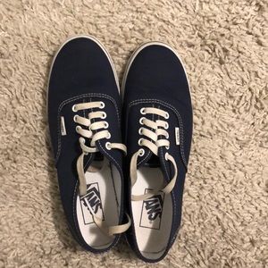 BARELY WORN Navy Vans, size 8.5